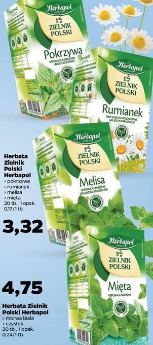 Netto Herbatka mięta herbapol zielnik polski oferta