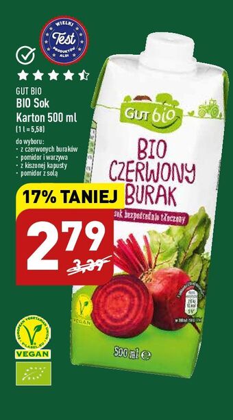 ALDI Sok pomidor z solą gut bio oferta