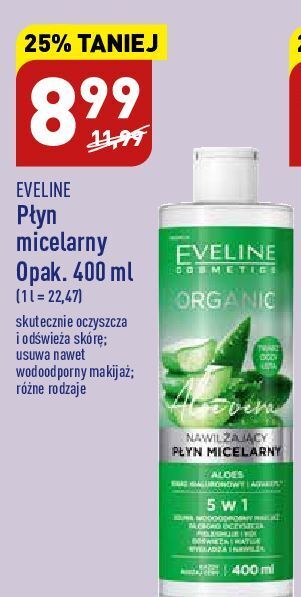 ALDI Płyn micelarny nawilżający z aloesem eveline organic oferta