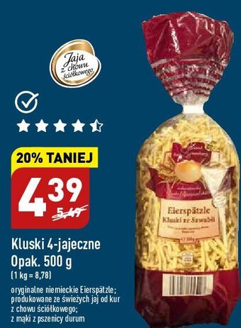 ALDI Makaron 4-jajeczny kluski oferta