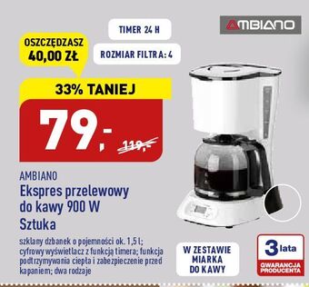 ALDI Ekspres przelewowy 900 w ambiano oferta
