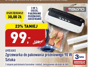 ALDI Zgrzewarka próżniowa 90 w ambiano oferta