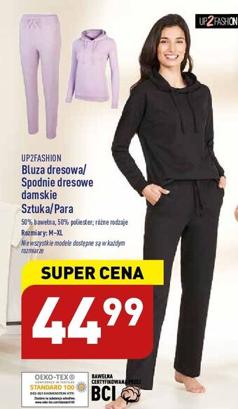 ALDI Spodnie dresowe bio m-xl up2fashion oferta