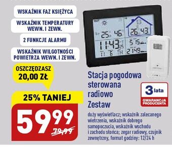 ALDI Stacja pogodowa sterowana radiowo oferta