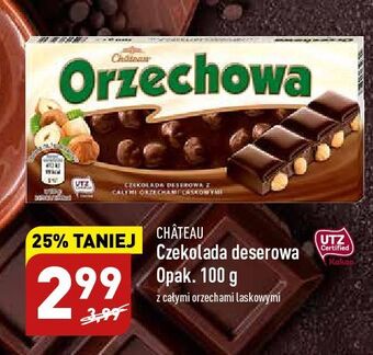 ALDI Czekolada orzechowa chateau oferta