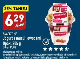ALDI Jogurt z truskawkami i musli kokosem snack time oferta