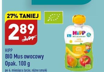 ALDI Mus owocowy jabłka-gruszki-banany hipp hippis oferta