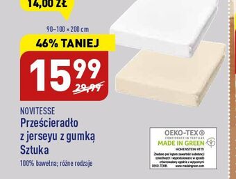 Prześcieradło z jerseyu 90-100 x 200 cm novitesse
