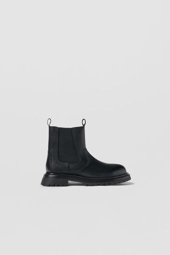 ZARA Kids/ leather chelsea boots oferta