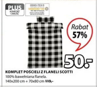JYSK Komplet pościeli z flaneli Scotti oferta