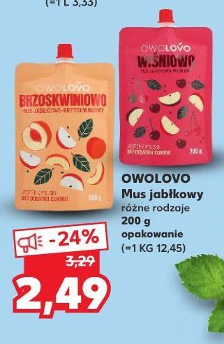 Kaufland Mus jabłkowo-wiśniowy owolovo oferta