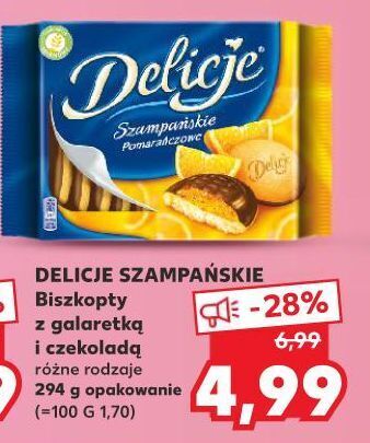 Kaufland Ciastka z galaretką pomarańczową delicje szampańskie oferta