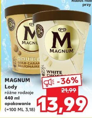 Kaufland Lód gold caramel billionaire algida magnum double oferta