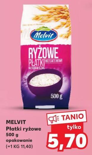 Kaufland Płatki ryżowe błyskawiczne melvit oferta
