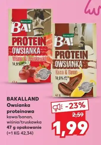 Kaufland Owsianka proteinowa z kawą i bananem bakalland ba! protein oferta