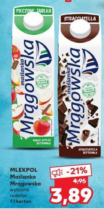Kaufland Maślanka pieczone jabłko mrągowska oferta