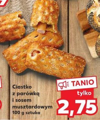 Kaufland Ciastko z parówką i sosem musztardowym oferta