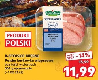 Kaufland Karkówka wieprzowa bez kości w plastrach stoisko mięsne oferta