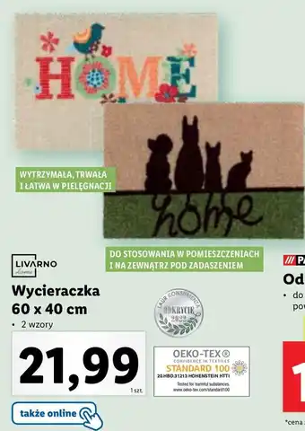 Lidl Wycieraczka 40 x 60 cm livarno home oferta