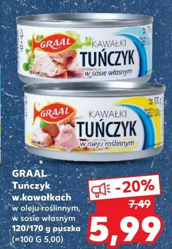 Kaufland GRAAL Tuńczyk w kawałkach oferta