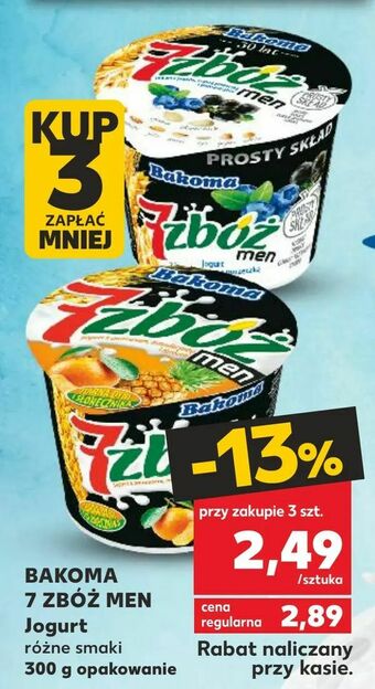 Kaufland BAKOMA 7 ZBÓŻ MEN Jogurt oferta