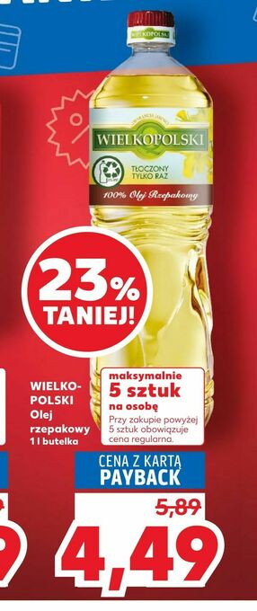 Kaufland WIELKO- POLSKI Olej rzepakowy oferta