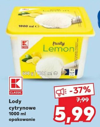 Kaufland Lody cytrynowe oferta