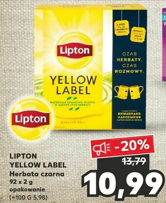 Kaufland LIPTON YELLOW LABEL Herbata czarna oferta