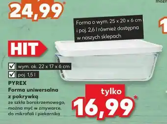 Kaufland PYREX Forma uniwersalna z pokrywką oferta