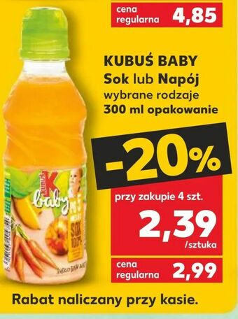 Kaufland KUBUŚ BABY Sok lub Napój oferta