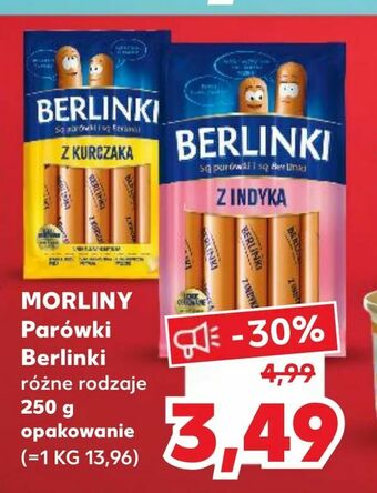 Kaufland MORLINY Parówki Berlinki oferta