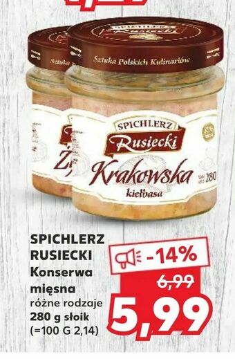 Kaufland SPICHLERZ RUSIECKI Konserwa mięsna oferta