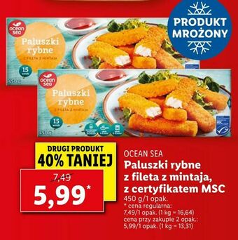 Lidl Paluszki rybne z fileta z mintaja, z certyfikatem MSC oferta