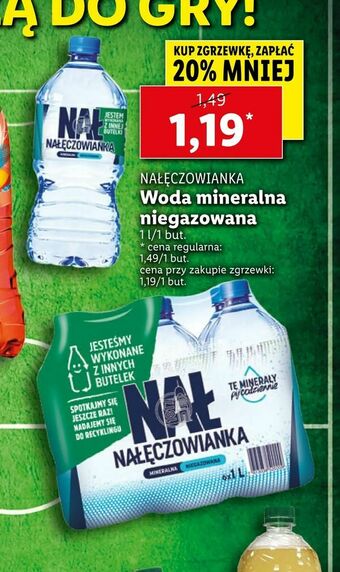 Lidl Woda mineralna niegazowana oferta