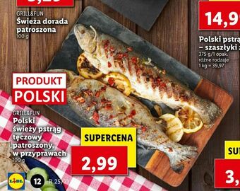 Lidl Polski świeży pstrąg tęczowy patroszony, w przyprawach oferta