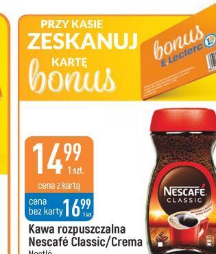 E.Leclerc Kawa nescafe crema oferta