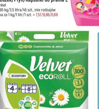 E.Leclerc Papier toaletowy rumianek i aloes velvet eco roll oferta