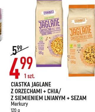 E.Leclerc Ciastka jaglane z chia + orzech frank&oli oferta