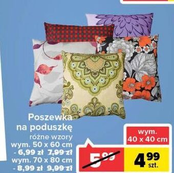 Carrefour Poszewka na poduszke 70 x 80 cm oferta