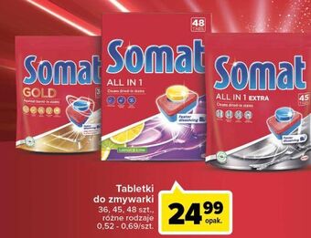 Carrefour Tabletki do zmywarek lemon & lime somat all in 1 oferta