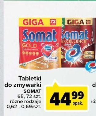 Carrefour Tabletki do zmywarek somat gold oferta