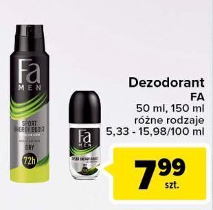 Carrefour Dezodorant fa men sport energy boost oferta