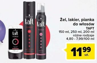 Carrefour Żel do włosów mega strong taft power oferta