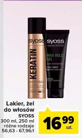 Carrefour Lakier do włosów syoss keratin oferta