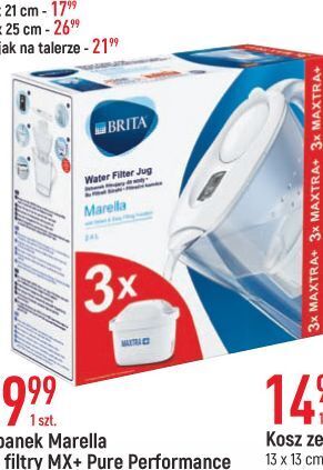 E.Leclerc Zestaw dzbanek marella xl + 3 wkłady pure performance brita classic oferta