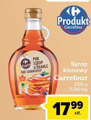 Carrefour Syrop klonowy carrefour oferta