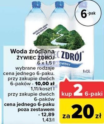 Carrefour Woda niegazowana żywiec zdrój oferta