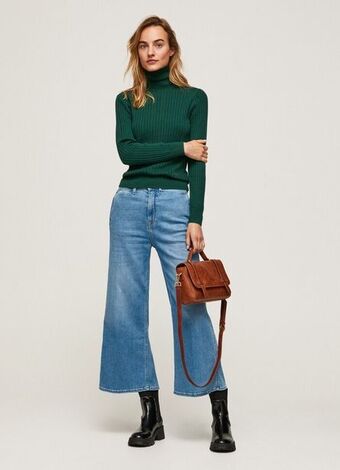Pepe Jeans Lexa crop wide fit high waist jeans oferta