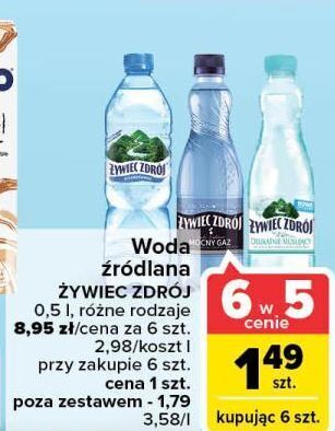 Carrefour Woda niegazowana żywiec zdrój oferta
