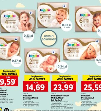 Lidl Pieluchy 4 maxi lupilu premium oferta